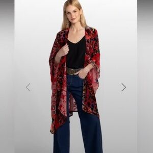 NWT Red Johnny Was Vibrant Floral Tunic